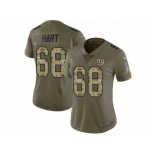 Women Nike New York Giants #68 Bobby Hart Limited Olive Camo 2017 Salute to Service NFL Jersey