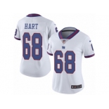 Women Nike New York Giants #68 Bobby Hart Limited White Rush Vapor Untouchable NFL Jersey