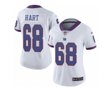 Women Nike New York Giants #68 Bobby Hart Limited White Rush Vapor Untouchable NFL Jersey