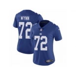 Women Nike New York Giants #72 Kerry Wynn Royal Blue Team Color Vapor Untouchable Limited Player NFL Jersey