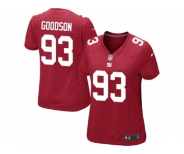 Women Nike New York Giants #93 B.J. Goodson Game Red Alternate NFL Jersey