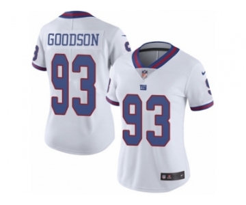 Women Nike New York Giants #93 B.J. Goodson Limited White Rush Vapor Untouchable NFL Jersey