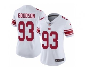 Women Nike New York Giants #93 B.J. Goodson White Vapor Untouchable Limited Player NFL Jersey