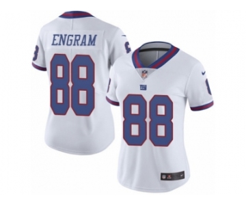 Women's Giants #88 Evan Engram White Stitched NFL Limited Rush Jersey