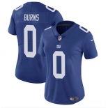 Women's New York Giants #0 Brian Burns Blue Vapor Stitched Jersey