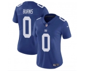 Women's New York Giants #0 Brian Burns Blue Vapor Stitched Jersey