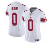 Women's New York Giants #0 Brian Burns White Vapor Stitched Jersey