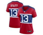 Women's New York Giants #13 Jalin Hyatt Century Red Alternate Vapor Limited Football Stitched Jersey