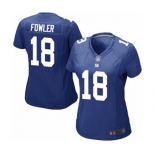 Women's New York Giants #18 Bennie Fowler Game Royal Blue Team Color Football Jersey