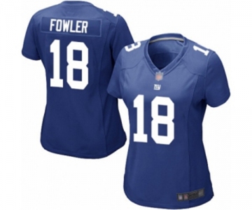 Women's New York Giants #18 Bennie Fowler Game Royal Blue Team Color Football Jersey