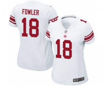 Women's New York Giants #18 Bennie Fowler Game White Football Jersey