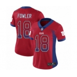 Women's New York Giants #18 Bennie Fowler Limited Red Rush Drift Fashion Football Jersey