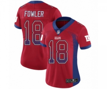 Women's New York Giants #18 Bennie Fowler Limited Red Rush Drift Fashion Football Jersey