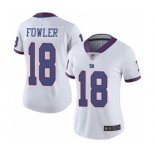 Women's New York Giants #18 Bennie Fowler Limited White Rush Vapor Untouchable Football Jersey