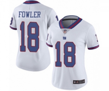 Women's New York Giants #18 Bennie Fowler Limited White Rush Vapor Untouchable Football Jersey