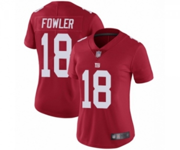 Women's New York Giants #18 Bennie Fowler Red Limited Red Inverted Legend Football Jersey