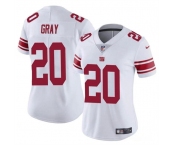 Women's New York Giants #20 Eric Gray White Vapor Stitched Jersey