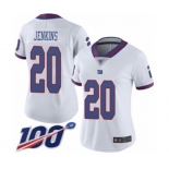 Women's New York Giants #20 Janoris Jenkins Limited White Rush Vapor Untouchable 100th Season Football Jersey