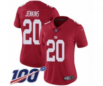 Women's New York Giants #20 Janoris Jenkins Red Limited Red Inverted Legend 100th Season Football Jersey