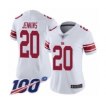 Women's New York Giants #20 Janoris Jenkins White Vapor Untouchable Limited Player 100th Season Football Jersey