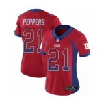 Women's New York Giants #21 Jabrill Peppers Limited Red Rush Drift Fashion Football Jersey