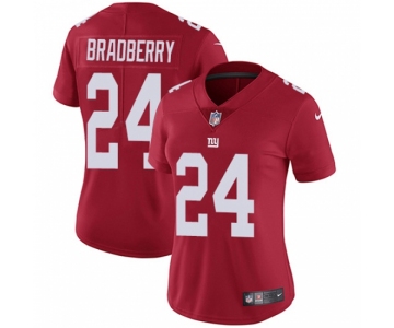 Women's New York Giants #24 James Bradberry Red Alternate Stitched Vapor Untouchable Limited Jersey