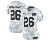 Women's New York Giants #26 Devin Singletary 2024 F.U.S.E Arctic Camo Salute To Service Limited Stitched Football Jersey