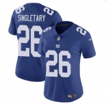 Women's New York Giants #26 Devin Singletary Blue Vapor Stitched Jersey