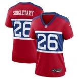 Women's New York Giants #26 Devin Singletary Century Red Alternate Vapor Limited Football Stitched Jersey