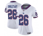 Women's New York Giants #26 Devin Singletary White Color Rush Stitched Jersey