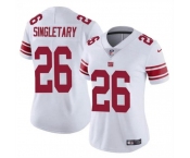 Women's New York Giants #26 Devin Singletary White Vapor Stitched Jersey