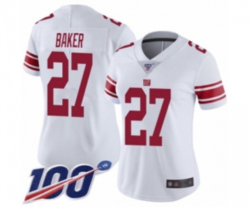 Women's New York Giants #27 Deandre Baker White Vapor Untouchable Limited Player 100th Season Football Jersey