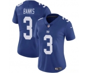 Women's New York Giants #3 Deonte Banks Blue Vapor Stitched Jersey