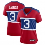 Women's New York Giants #3 Deonte Banks Century Red Alternate Vapor Limited Football Stitched Jersey