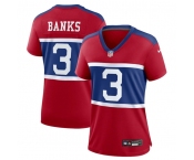 Women's New York Giants #3 Deonte Banks Century Red Alternate Vapor Limited Football Stitched Jersey