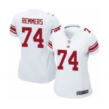 Women's New York Giants #74 Mike Remmers Game White Football Jersey