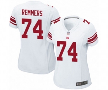 Women's New York Giants #74 Mike Remmers Game White Football Jersey