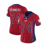 Women's New York Giants #74 Mike Remmers Limited Red Rush Drift Fashion Football Jersey