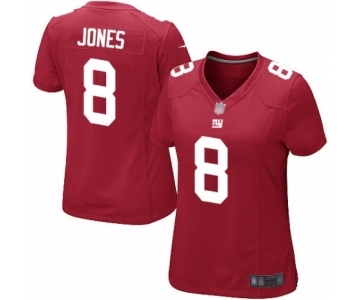 Women's New York Giants #8 Daniel Jones Game Red Alternate Football Jersey