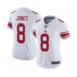 Women's New York Giants #8 Daniel Jones White Vapor Untouchable Limited Player Football Jersey