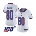 Women's New York Giants #80 Phil McConkey Limited White Rush Vapor Untouchable 100th Season Football Jersey