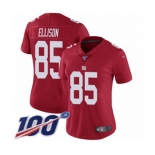 Women's New York Giants #85 Rhett Ellison Red Limited Red Inverted Legend 100th Season Football Jersey