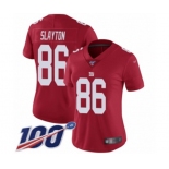 Women's New York Giants #86 Darius Slayton Red Limited Red Inverted Legend 100th Season Football Jersey