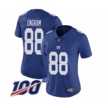 Women's New York Giants #88 Evan Engram Royal Blue Team Color Vapor Untouchable Limited Player 100th Season Football Jersey