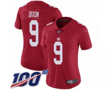 Women's New York Giants #9 Riley Dixon Red Limited Red Inverted Legend 100th Season Football Jersey