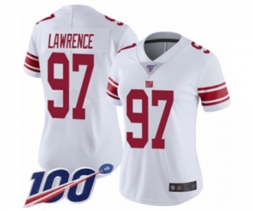 Women's New York Giants #97 Dexter Lawrence White Vapor Untouchable Limited Player 100th Season Football Jersey