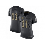 Women's Nike New York Giants #11 Phil Simms Limited Black 2016 Salute to Service NFL Jersey