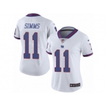 Women's Nike New York Giants #11 Phil Simms Limited White Rush NFL Jersey