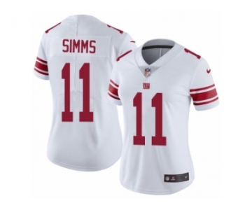 Women's Nike New York Giants #11 Phil Simms Vapor Untouchable Limited White NFL Jersey