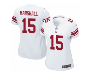 Women's Nike New York Giants #15 Brandon Marshall Limited White NFL Jersey